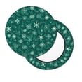 thumbnail image 2 of Lsque Christmas Snowflakes Pattern Round Bar chair cushion covers Velvet Fabric Premium Comfort Protects from Scratches and Stains for 14-17 Inch Chair-14 inch, 2 of 7
