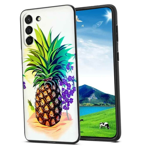 Compatible with Samsung Galaxy S23+ Plus Phone Case, pineapple-fruits-906 Case Silicone Protective for Teen Girl Boy Case for Samsung Galaxy S23+ Plus