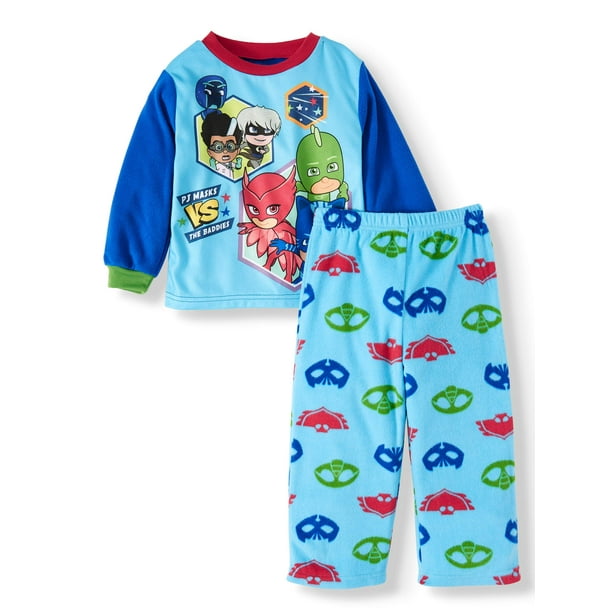 PJ Masks PJ Masks Toddler Boy Long Sleeve Microfleece Pajamas, 2Pc