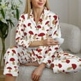 thumbnail image 6 of Uemuo Red Mushroom Pattern Womens Pajama Sets,PJ Set for Women,Pajamas for Women Logo,Long Sleeve Pajama Set for Women,Soft Long Sleeve Top With Pants-X-Large, 6 of 9