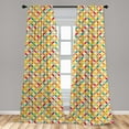 thumbnail image 5 of Ambesonne Beige Curtains, Oriental Flower of Life, Pair of 28"x63", Multicolor, 5 of 5