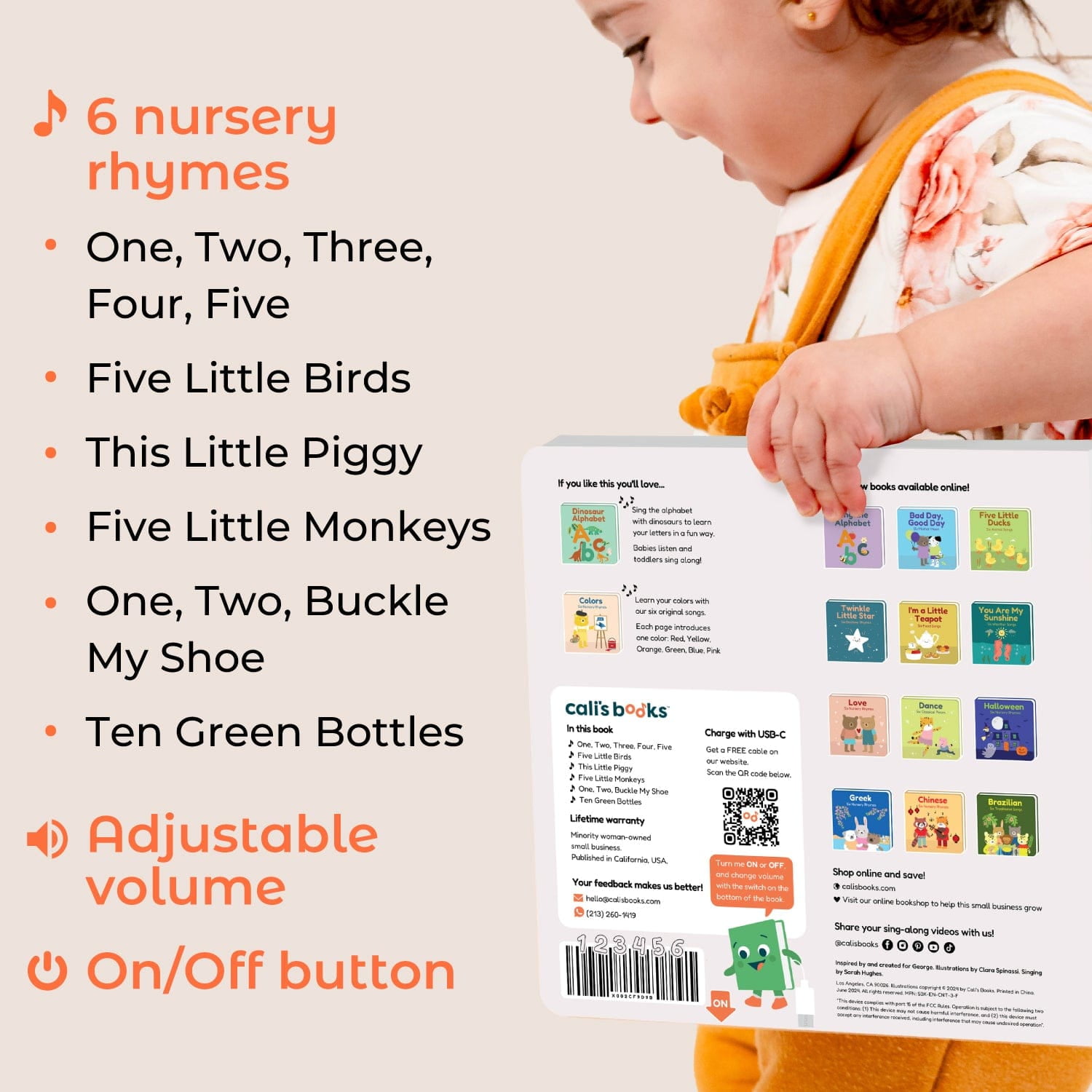Cali's Books Count With Me Nursery Rhymes. Interactive Sound Book for Children. Press, Listen and Sing Along!
