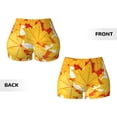 thumbnail image 5 of Lsque Autumn Maple Leaves Pattern High Waisted Biker Shorts for Women-Tummy Control Fitness Athletic Workout Running Yoga Gym Shorts,Moisture-Wicking-Large, 5 of 9