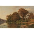 thumbnail image 3 of Louis Gurlitt 24x17 Black Modern Framed Museum Art Print Titled - Summer Landscape with the Lake Bank (1866), 3 of 5