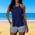 thumbnail image 3 of qucoqpe Tankini Swimsuits for Women Fashion Floral Two Piece Modest Bathing Suits Vacation Beach Swimwear with Boyshorts, 3 of 8