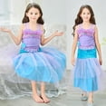 thumbnail image 7 of Little Mermaid Dress Girl Fancy Dress Up Costume Kids Ariel Princess Cosplay Clothing with Accessories, 7 of 7