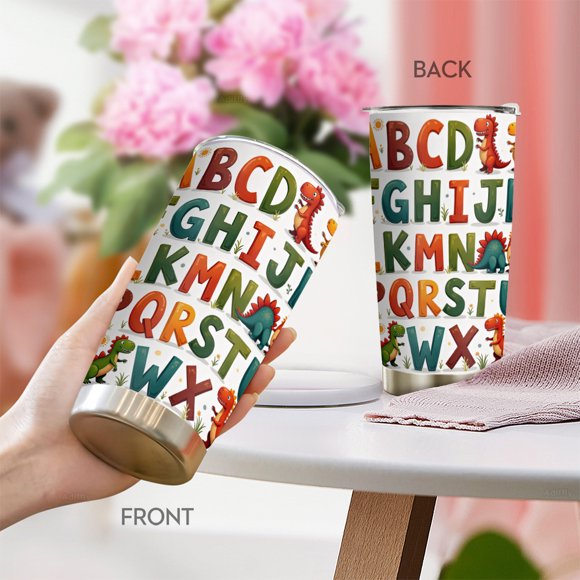 Vaso Oasisdream de acero inoxidable de 600 ml con estampado de letras