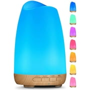 VicTsing Essential Oil Diffuser, 150mL Aromatherapy Diffusers for Essential Oils with 8 Color Lights, Aroma Air Diffuser Cool Mist Humidifier with Sleep Mode and Timer