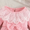 thumbnail image 5 of aidice Newborn Girl Clothes Infant Lace Bow Ruffle Onesie Cute Comfy Toddler Baby Clothes Fashion, 5 of 7