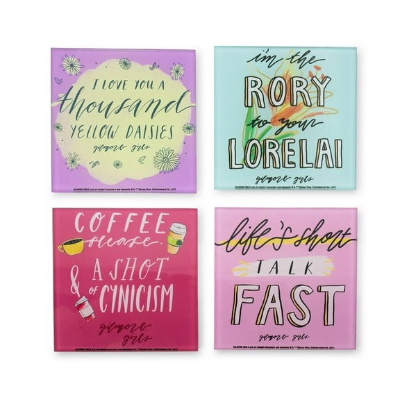 Gilmore Girls Quotes Glass Coasters | Set of 4