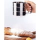 thumbnail image 4 of Tamiz de harina de acero inoxidable, tamiz de harina - tamiz de cacao y azúcar en polvo, tamiz de harina de una mano, para espolvorear y espolvorear fino, para 250 gramos de harina/azúcar en polvo -, 4 of 4