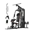thumbnail image 1 of Multi-Function Home Gym Equipment with 150LB Weight Stack – Full Body Strength Training Machine – High/Low Pulley System, Leg Press, Butterfly Arms – Perfect for Back, Chest, Arm, 1 of 8