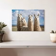 thumbnail image 2 of Elephant Stock Fluffy White Llamas Wall Art - Horizontal Canvas Wall Art - Living Room Wall Decor - Animal Canvas - Blue And Brown Decor - 12" x 8", 2 of 8