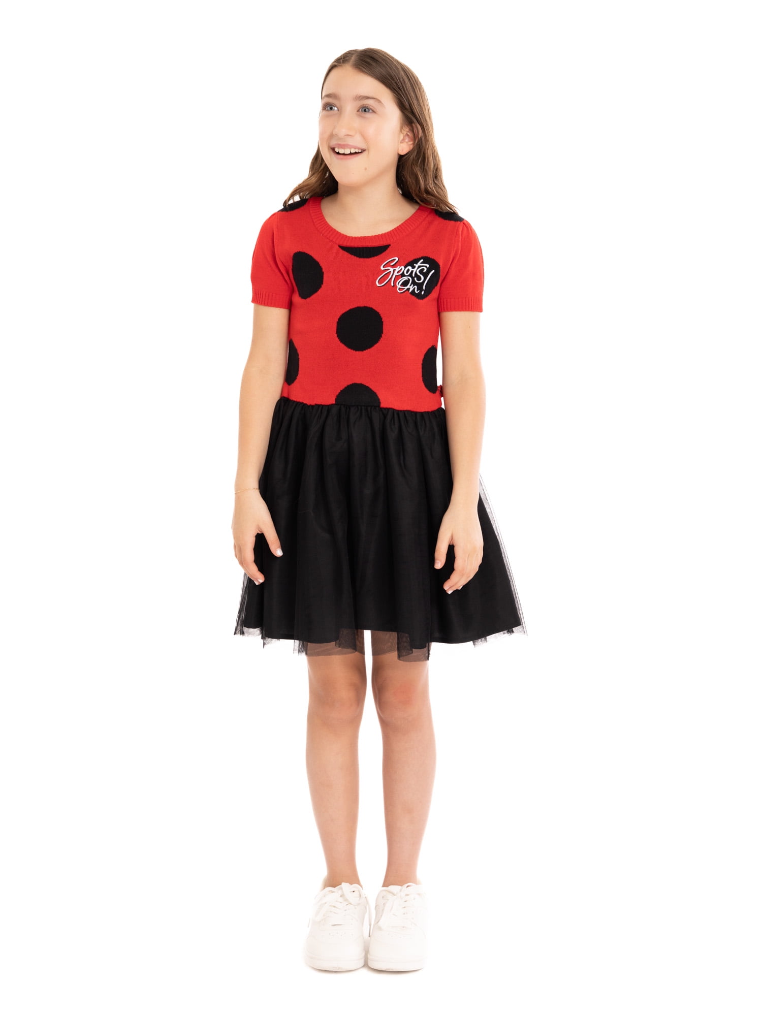 Miraculous Ladybug Girls' Short Sleeve Play Dress, 2-Pack, Sizes 4-14