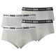 thumbnail image 1 of PUMA Ladies Mini Shorts - Icono, Algodón suave Modal Stretch, Paquete de 4 Gris Melange XS (X-Small), 1 of 3