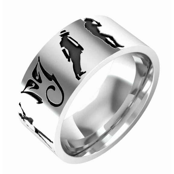 Michael Jackson Stainless Steel Band Ring Size 13
