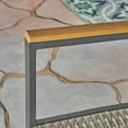 thumbnail image 2 of GDF Studio Swarthmore Outdoor Aluminum Dining Chairs with Faux Wood Accents, Set of 2, Natural Brown and Gray Wicker, 2 of 9