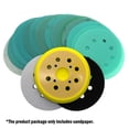thumbnail image 7 of GLFSIL 5Inch 8Hole Sanding Discs Hook & Loop Wet Dry PET Film Green Sandpaper Polishing, 7 of 7
