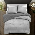 thumbnail image 2 of Posh Living Deklin 3pc Full/Queen Comforter Set Silver, 2 of 6