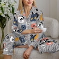 thumbnail image 4 of Wukai Dog Print Women's Pajama Set - Soft Long Sleeve Sleepwear for Comfort and Style-XX-Large, 4 of 9
