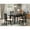 Black, variant on 5 Piece Norfolk Dining Set - Linen White