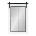 thumbnail image 3 of Kate and Laurel Cates Windowpane Framed Wall Mirror, White 22x37, 3 of 10