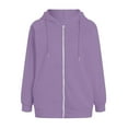 thumbnail image 6 of UAYOTSE Womens Zip Up Hoodies Fleece Jackets Oversized Sweatshirts Fall Fashion Outfits 2025 Sweaters Winter Clothes(G26-Purple,XL), 6 of 9