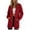 Pink, variant on QIYAGBSA Hoodies for Women Zip Up Longline Hooded Sweatshirt with Front Pockets Casual Fall Winter Outerwear (Gray, S)