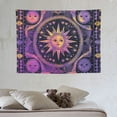 thumbnail image 4 of ONETECH Burning Sun and Moon Tapestry - Black and White Tapestries - Burning Sun with Star Wall Hanging decor for Bedroom - Christmas Wall Tapestry Large - Room Decor Aesthetic - Moon and Sun Tapestry, 4 of 7