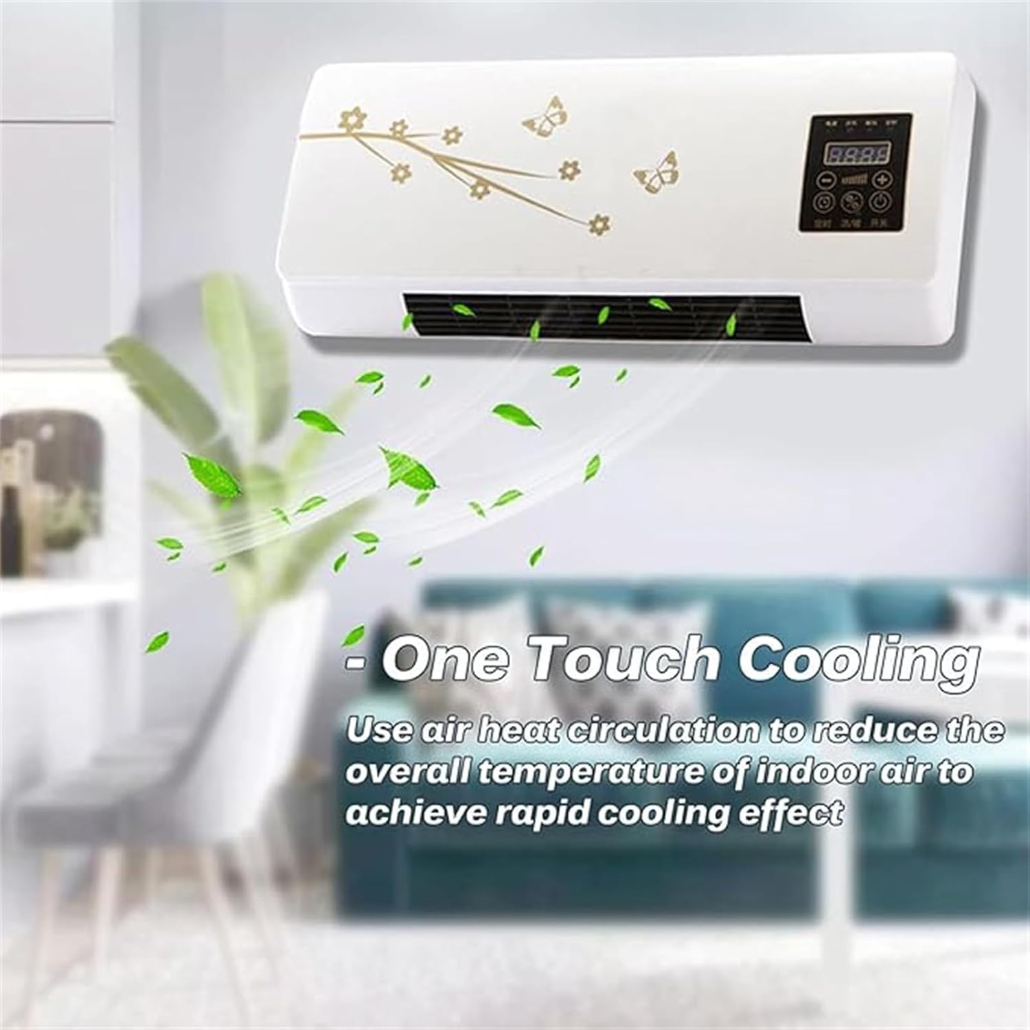 2025 New Climafy Air Conditioner, Split Max Air Conditioner, Climafy Portable AirConditioner, Wall Mount Ac Unit, Mini Wall Mounted Airconditioner (Flower, 110V)