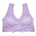 thumbnail image 4 of Saient Sexy Lace Bralette Solid Cross Side Buckle Sports Bra Wireless Push up Bras for Women, 4 of 7