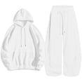 thumbnail image 7 of Lutiedan 2 Piece Sweatsuit for Women Casual Baggy Fleece Tracksuit Long Sleeve Hoodie with Pocket and Barrel Sweatpants S-3XL, 7 of 7