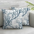 thumbnail image 3 of PHYHOO  Throw Pillow Cases Cozy Fleece Three-Tone Sea Coral Tree Decorative Cushion Covers for Couch Bed Sofa Farmhouse Decoration Sea Blue Grey, 3 of 5