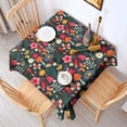 thumbnail image 2 of Pioneer Flower Floral Print Pattern Square Tablecloth,Waterproof Square Table Cover,Wipeable Spillproof Washable Table Cover for Home Kitchen Party Decor 42"X42"(107x107cm), 2 of 6