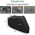 thumbnail image 4 of Electric Tricycle Cover Waterproof Black 75" L x 30" W x 44" H Bike Cover for Outdoor Recumbent Trike, 4 of 5