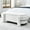 White, variant on Soft Chenille Bench | Can Be Used as Shoe Bench in Entryway | Ensures Comfortable Sitting