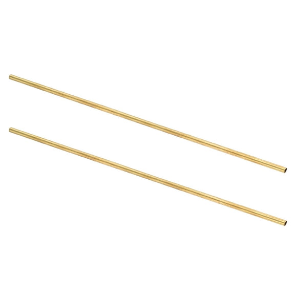 2Pcs Brass Round Tube, 5.5mm OD 0.5mm Wall Thickness 300mm Length Seamless Tubing