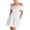White, variant on Elegant Off Shoulder Mini Dress Women Slash Neck Sleeveless Backless A-line Evening Dresses Party Dresses Black L