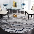 thumbnail image 2 of SAFAVIEH Craft Lyall Abstract Area Rug, Grey/Blue, 6'7" x 6'7" Round, 2 of 8
