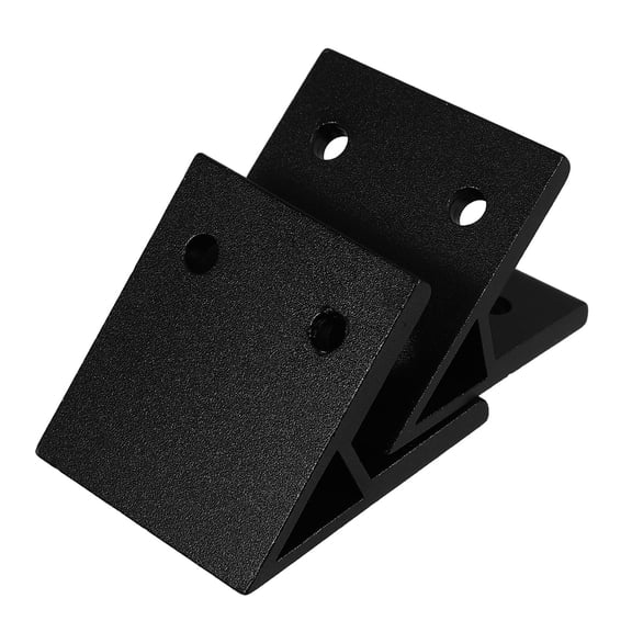 YSNOOWE Aluminum Angle Bracket Angle Connector Black 2Pcs