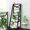 thumbnail image 4 of Costway 2 Pcs 4-Tier Ladder Shelf Bookshelf Bookcase Storage Display Leaning Home Office, 4 of 8