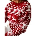 thumbnail image 5 of Liacowi Women Jumpers Christmas Snowflake Reindeer Long Sleeve Knitted Ribbed Sweater Jumpers Knitwear Top, 5 of 6