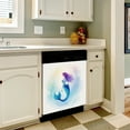 thumbnail image 3 of Mermaid with long cyan hair Dishwasher Magnet Cover Decorative Sticker for Home Cabinet Kitchen 23" x26", 3 of 5