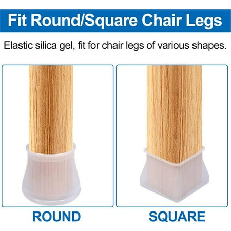 32pcs Chair Leg Floor Protectors Transpa Silicon Caps Protection Cover Round Square Furniture Table Feet Prevents Scratches And Noise Canada 32pcs Chair Leg Floor Protectors, Protection For Chair Legs