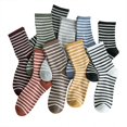 thumbnail image 2 of 10Pairs Womens Crew Socks Striped Socks Athletic Quarter Calf Socks, 2 of 6