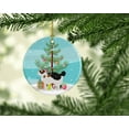thumbnail image 2 of Manx #3 Cat Merry Christmas Ceramic Ornament 2.8 in x 2.8 in, 2 of 3