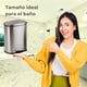 thumbnail image 2 of Bote de basura baño Cesto de basura chico de acero inoxidable con cerrado automático suave con contenedor interior Basurero papelera para baño Cubo tapa y pedal (Plateado, 5 litros), 2 of 8