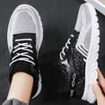 thumbnail image 6 of GrmtClth Mens Gradient Hollow Mesh Running Sneakers Lace Up Lightweight Shock Absorb Non Slip Flexible Sole Outdoor Casual Walking Sport Shoes White (US/7.5), 6 of 9