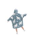 thumbnail image 5 of Oversized Hoodie Blanket Wearable Blanket Sweatshirt Plush Warm Cozy Fleece Top for Women Men Kids, 5 of 6