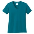 thumbnail image 5 of Yellow Rooster Women's Core Cotton V-Neck Tee Teal M, 5 of 6